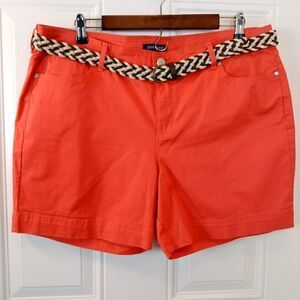 Bandolino Amelia fuchsia five pocket belted shorts